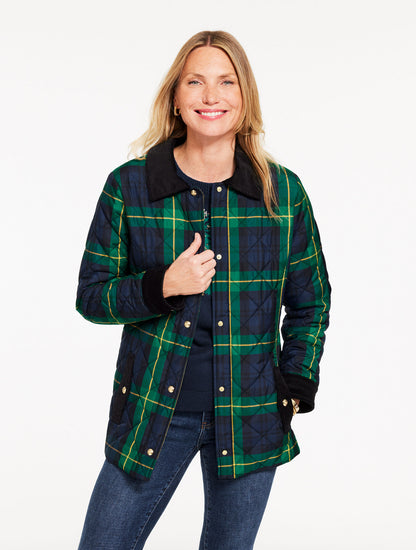 Talbots PUFFER JACKET - SLOANE TARTAN