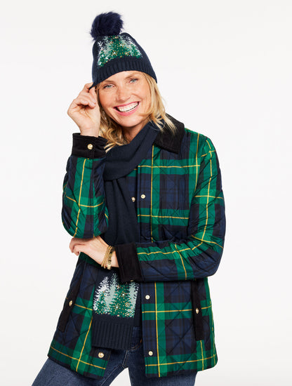 Talbots PUFFER JACKET - SLOANE TARTAN