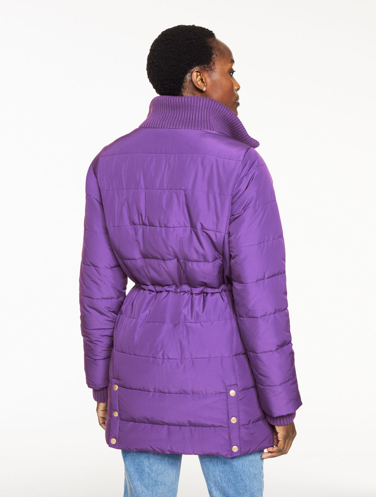 Talbots CABLE KNIT QUILTED JACKET