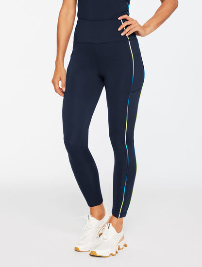 Talbots SPORT FLEECEBACK LEGGINGS - OMBRÉ PIPED