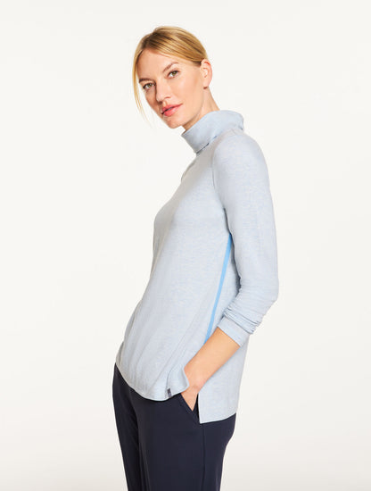 Talbots SUPERSOFT JERSEY TURTLENECK TEE - CONTRAST
