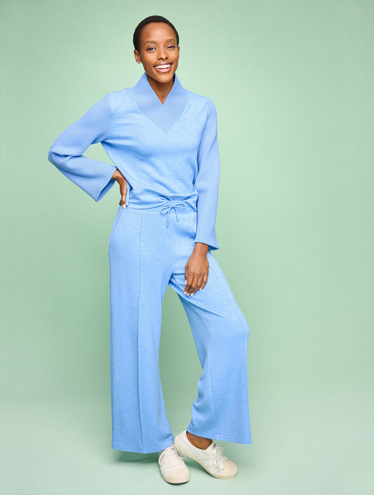 Talbots AIRKNIT STRETCH WIDE LEG PANTS