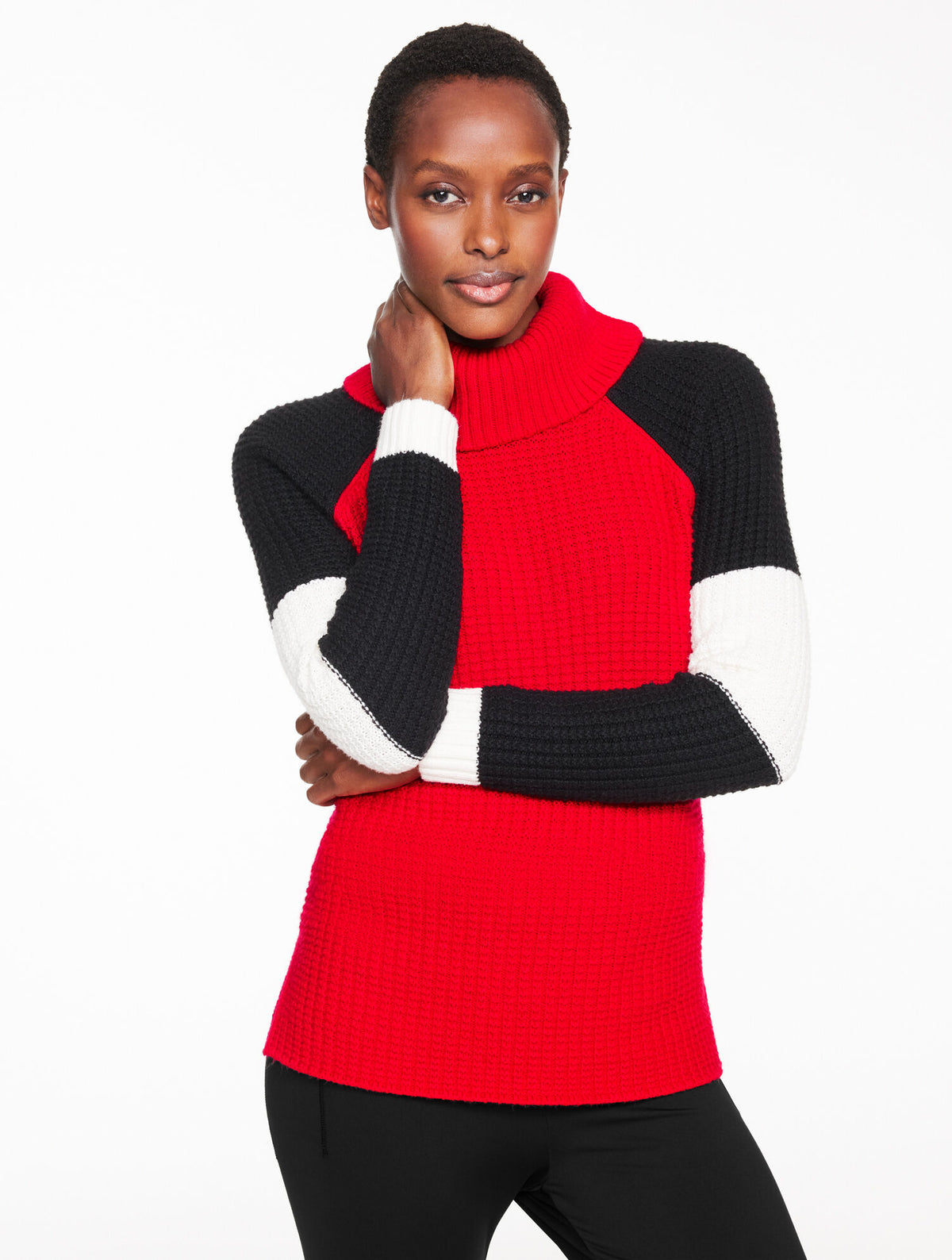 Talbots SOFT WAFFLE KNIT TURTLENECK SWEATER