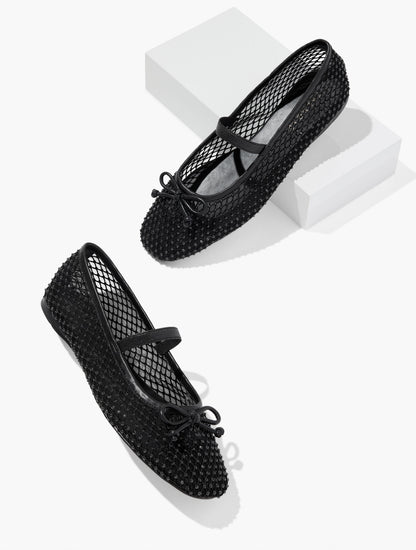 Talbots BLAINE SOFT SOLE MESH RHINESTONE BALLET FLATS
