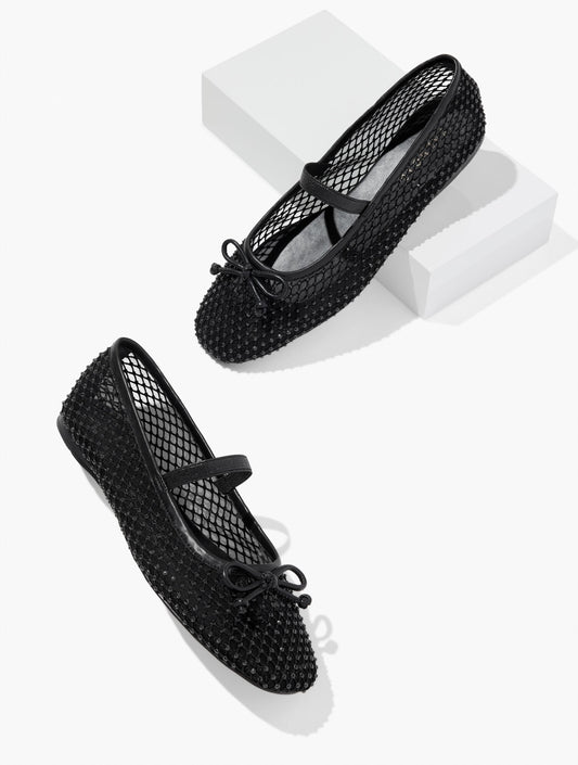 Talbots BLAINE SOFT SOLE MESH RHINESTONE BALLET FLATS