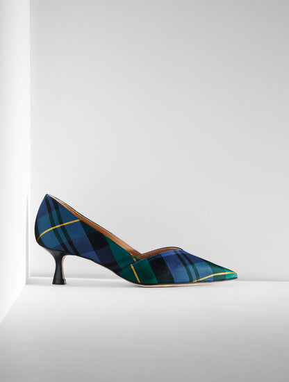 Talbots EMBER KITTEN HEEL PUMPS - SLOANE TARTAN