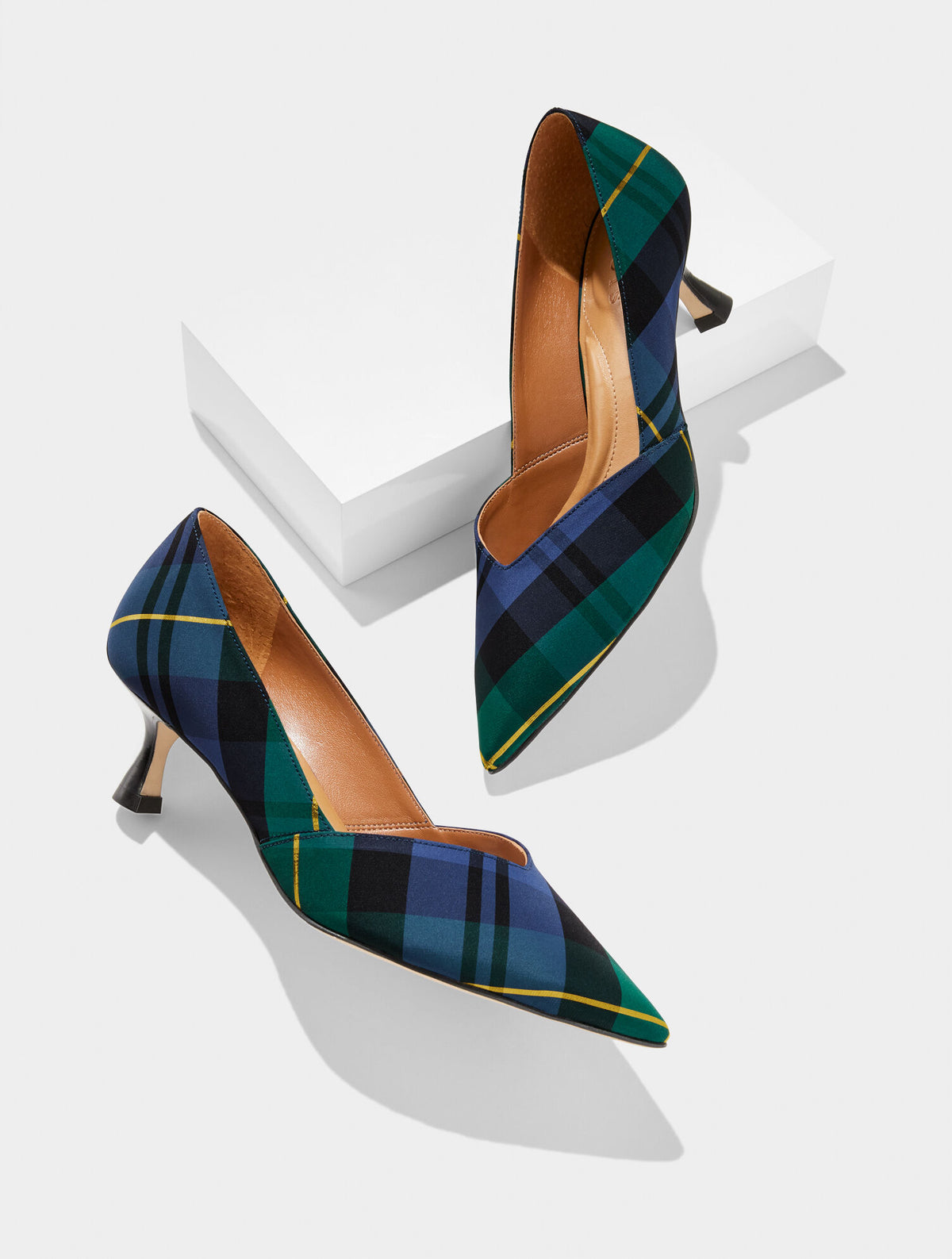 Talbots EMBER KITTEN HEEL PUMPS - SLOANE TARTAN