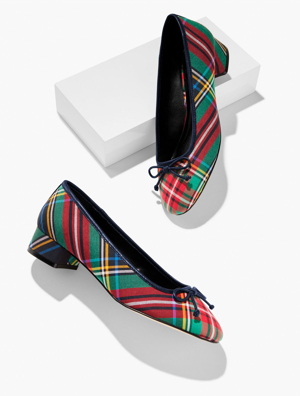 Talbots GABRIEL BLOCK HEEL PUMPS - JOYFUL TARTAN