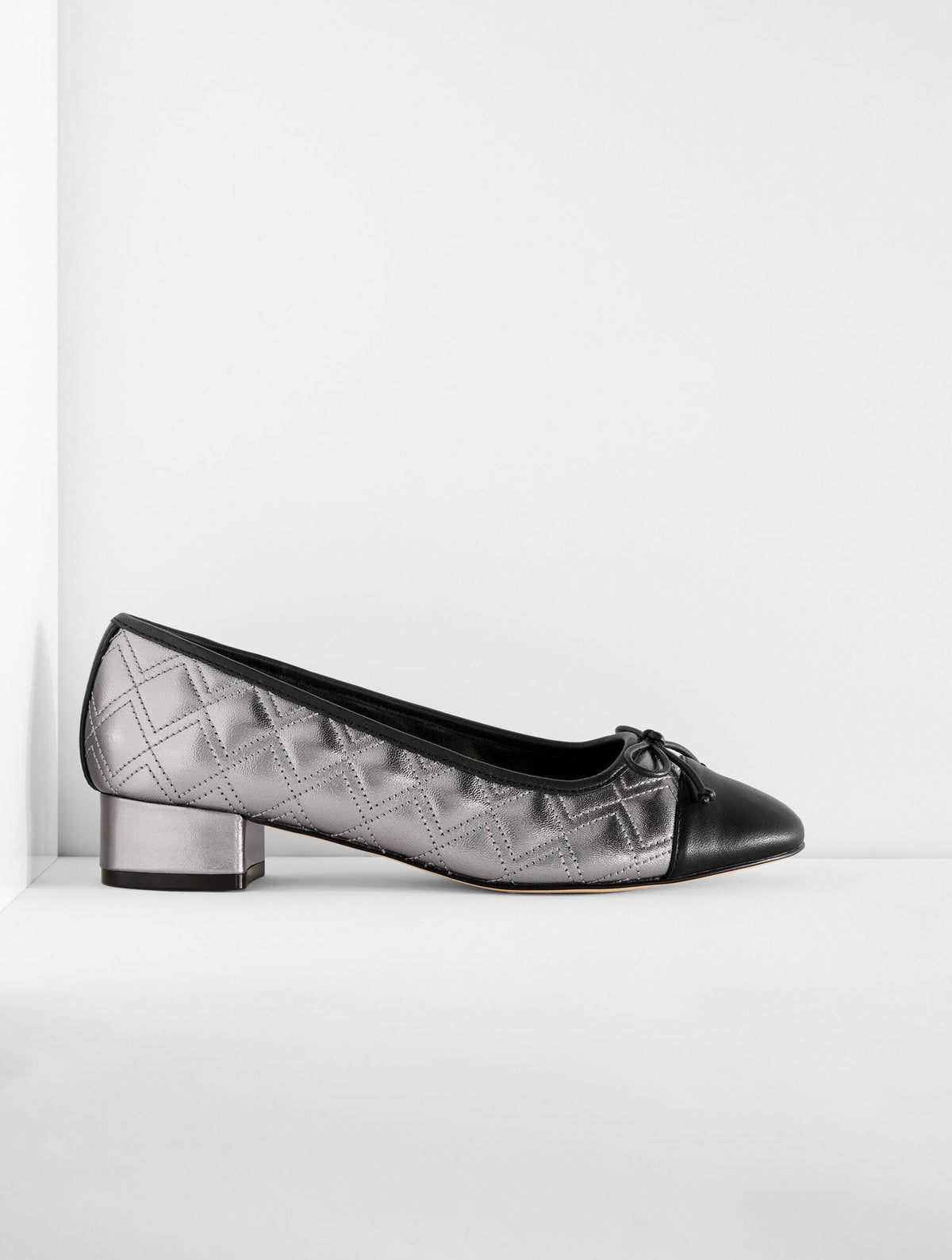 Talbots GABRIEL QUILTED METALLIC NAPPA PUMPS