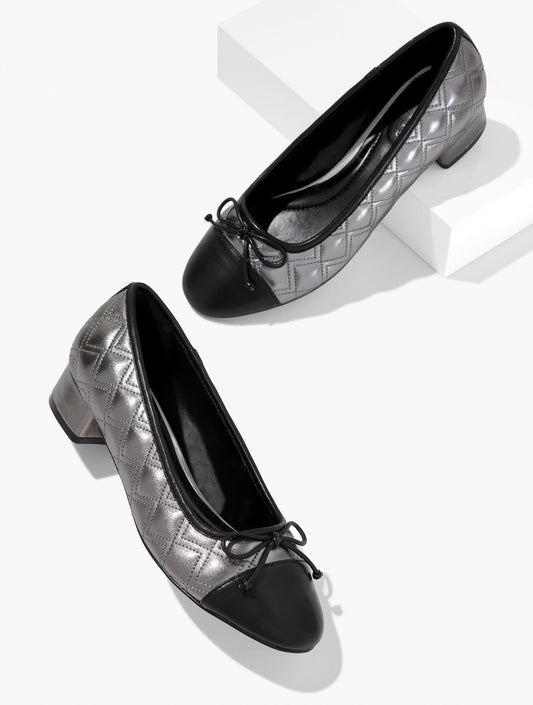 Talbots GABRIEL QUILTED METALLIC NAPPA PUMPS