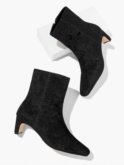Talbots GALEN CURVED ANKLE BOOTS - SPARKLE VELVET
