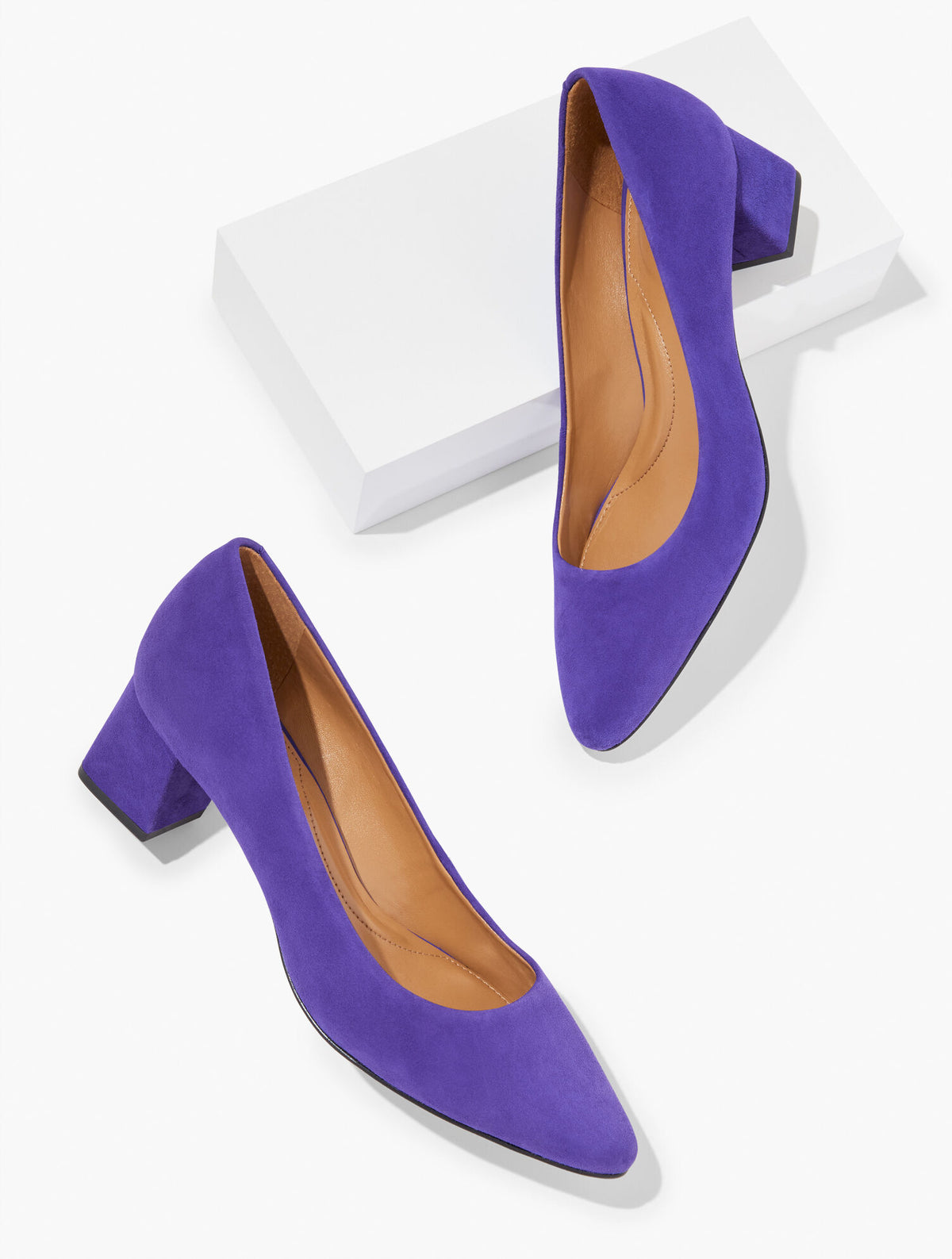 Talbots KAYLA SUEDE BLOCK HEEL PUMPS