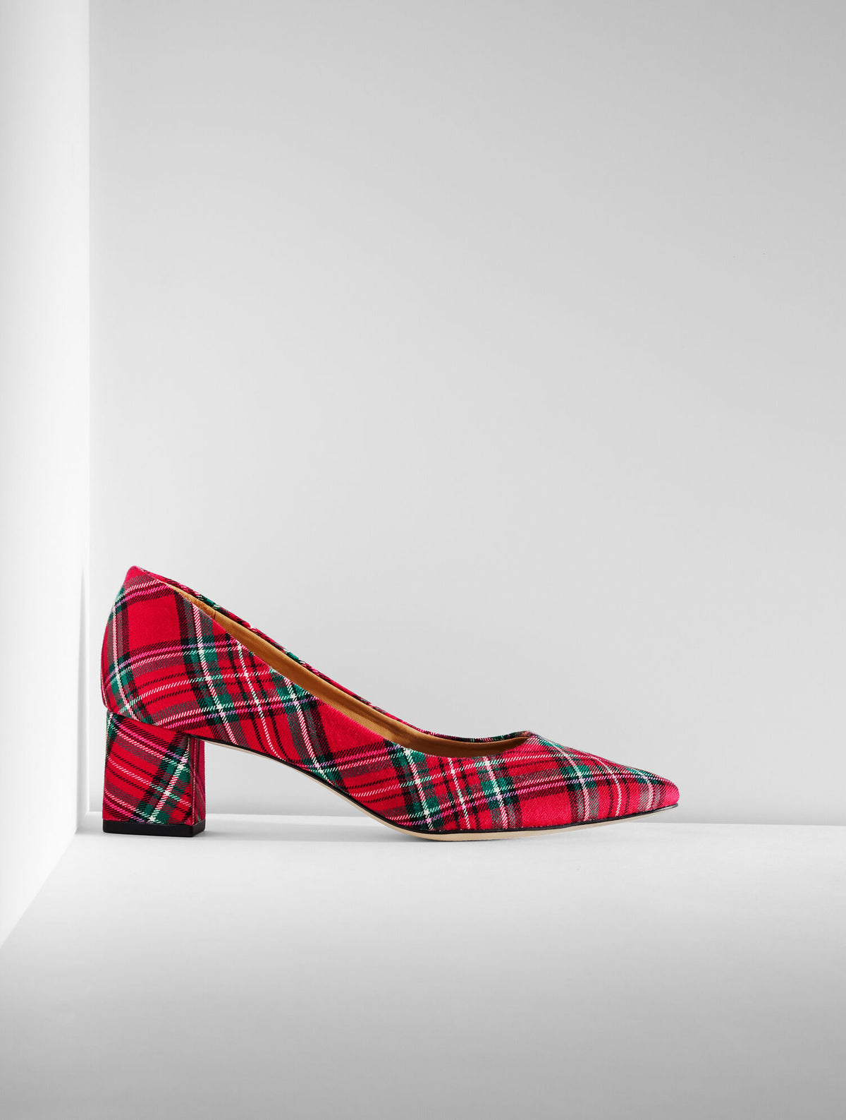 Talbots KAYLA BLOCK HEEL PUMPS - CIDER PLAID