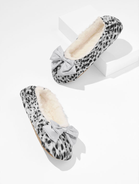 Talbots LENA BOW SLIPPERS - SWIRLY ANIMAL