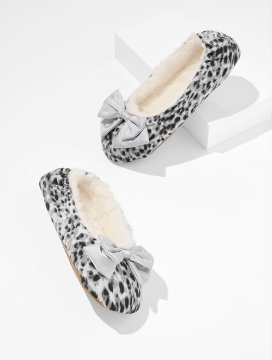 Talbots LENA BOW SLIPPERS - SWIRLY ANIMAL