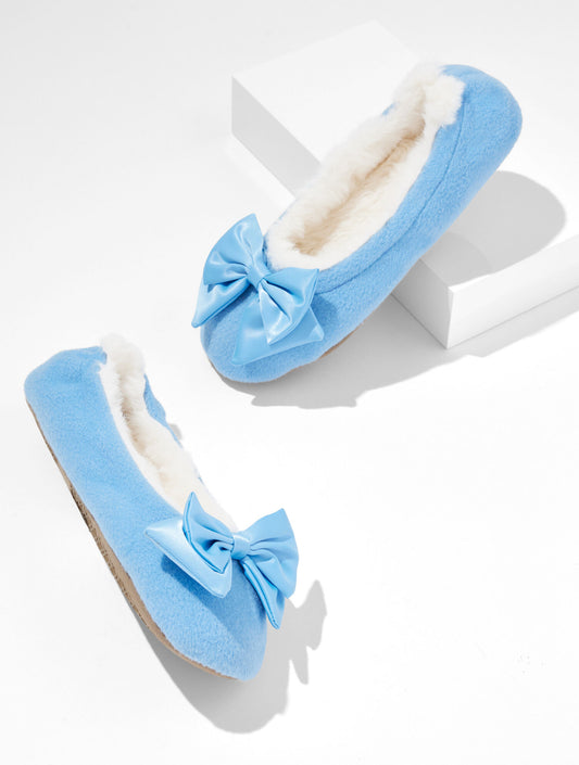Talbots LENA FLANNEL BOW SLIPPERS