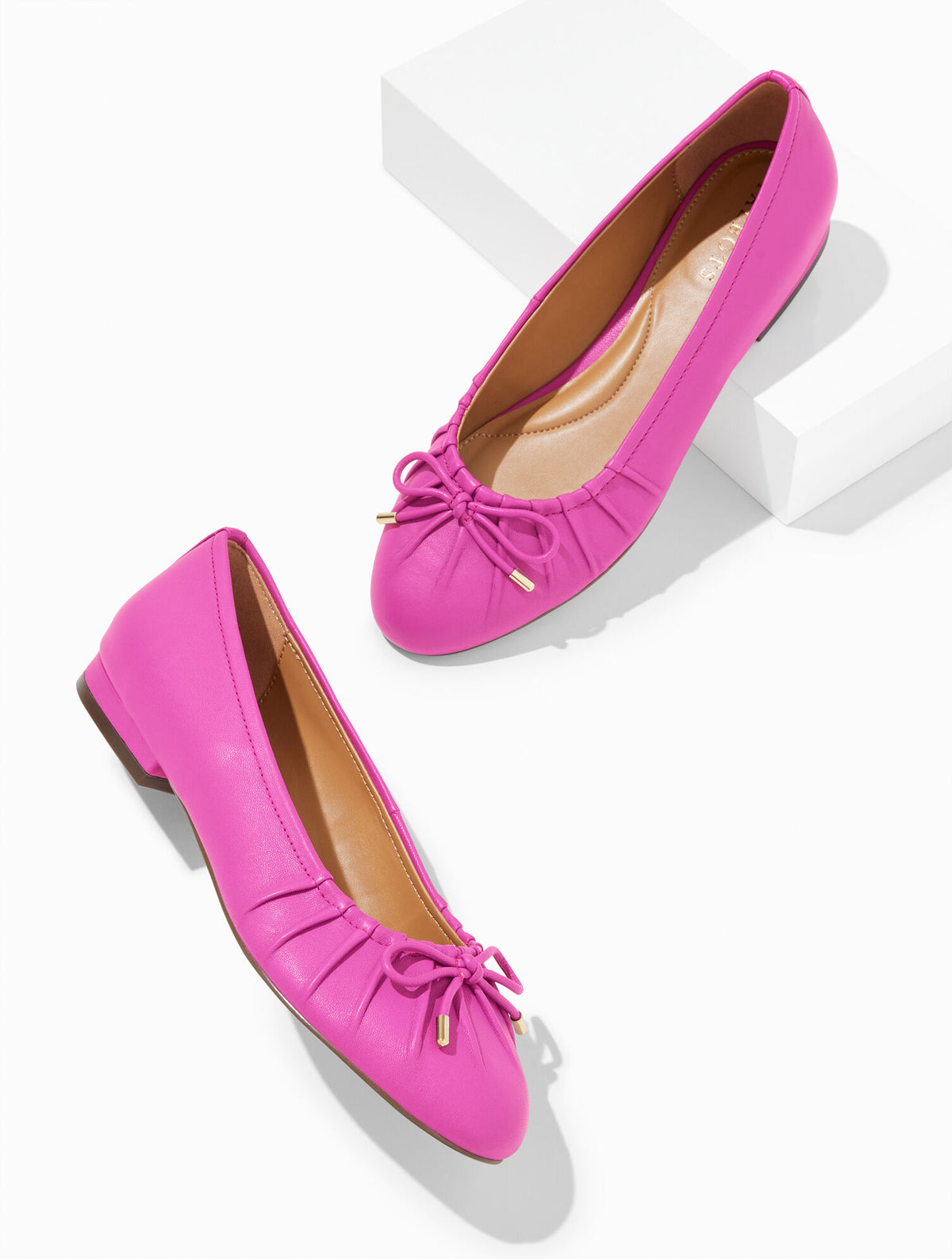 Talbots MADISON PLEATED NAPPA BALLET FLATS