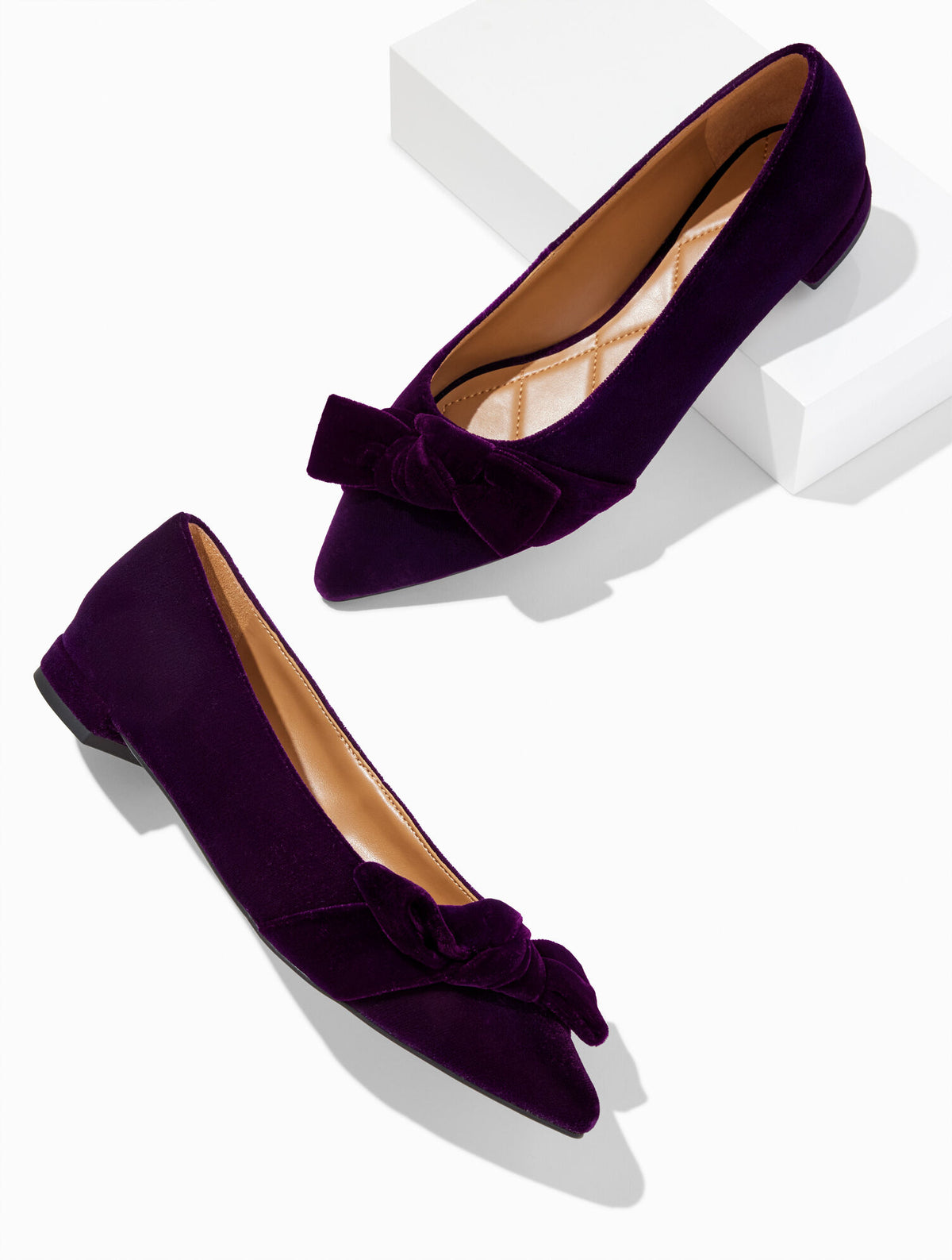 Talbots PORTIA BOW VELVET FLATS
