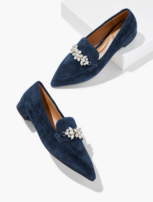 Talbots SCARLET RHINESTONE POINTED TOE LOAFERS