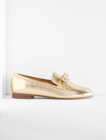 Talbots KATELYN BOW METALLIC NAPPA LOAFERS