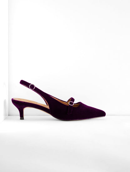 Talbots SYLVIE SLINGBACK VELVET PUMPS