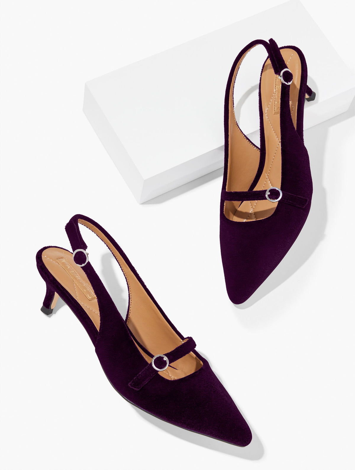 Talbots SYLVIE SLINGBACK VELVET PUMPS