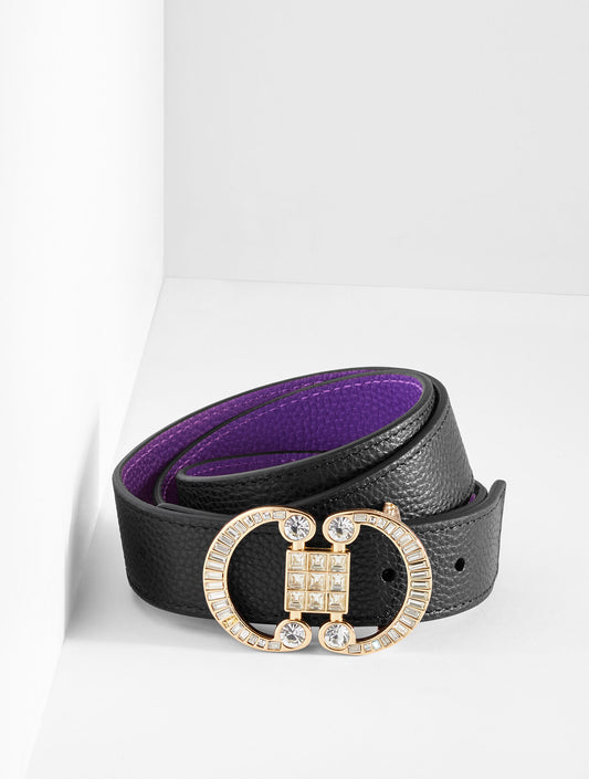 Talbots REVERSIBLE CRYSTAL PEBBLE LEATHER BELT