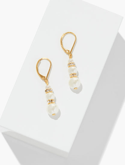 Talbots PEARL GARLAND DROP EARRINGS