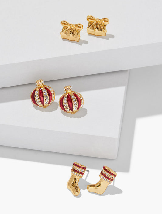 Talbots GOOD TIDINGS STUD EARRING SET