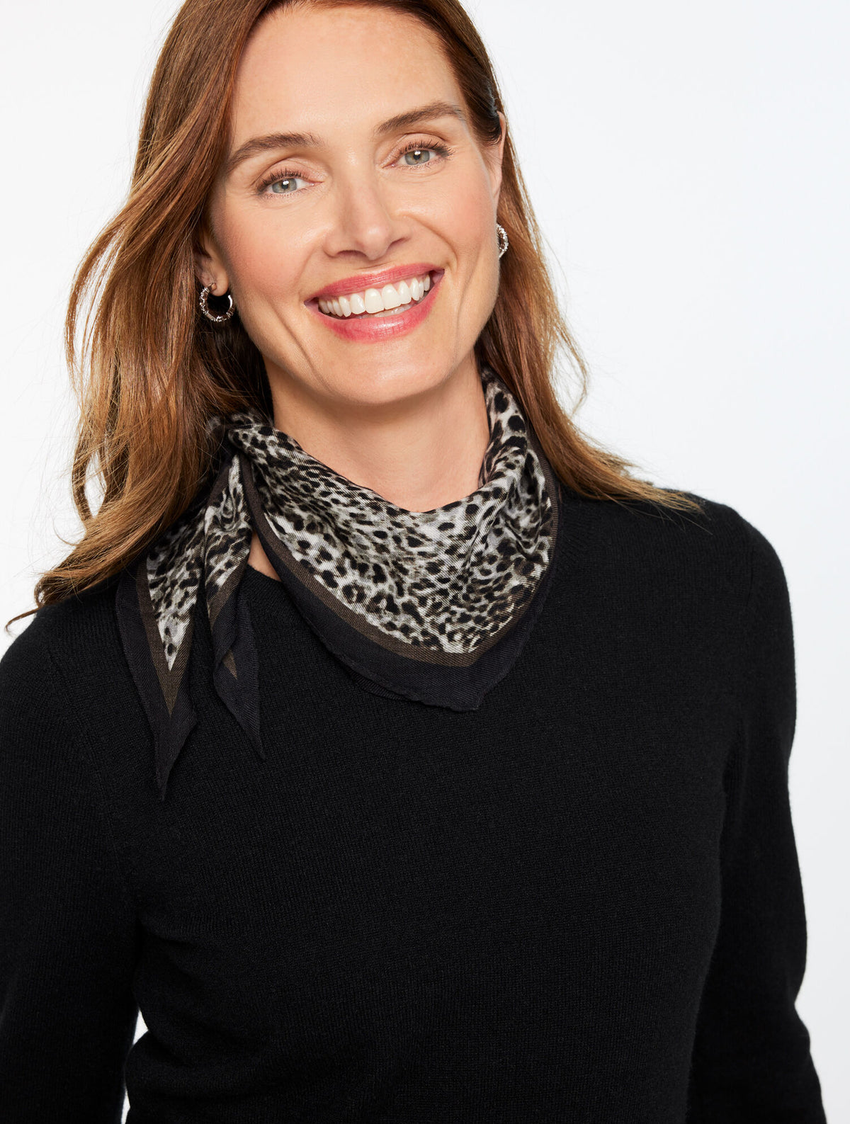 Talbots SWIRLY ANIMAL DIAMOND SCARF