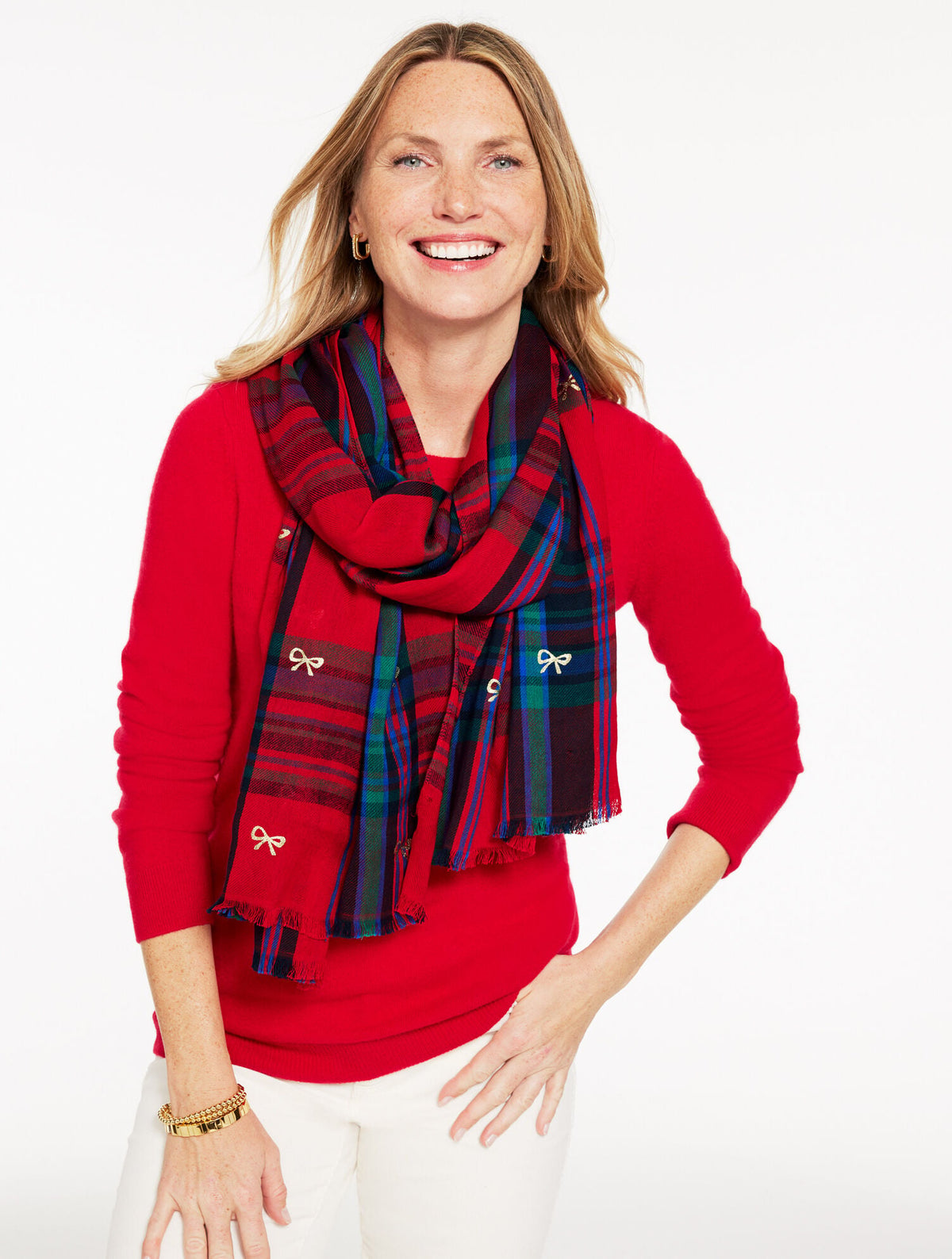 Talbots WISHFUL PLAID OBLONG SCARF