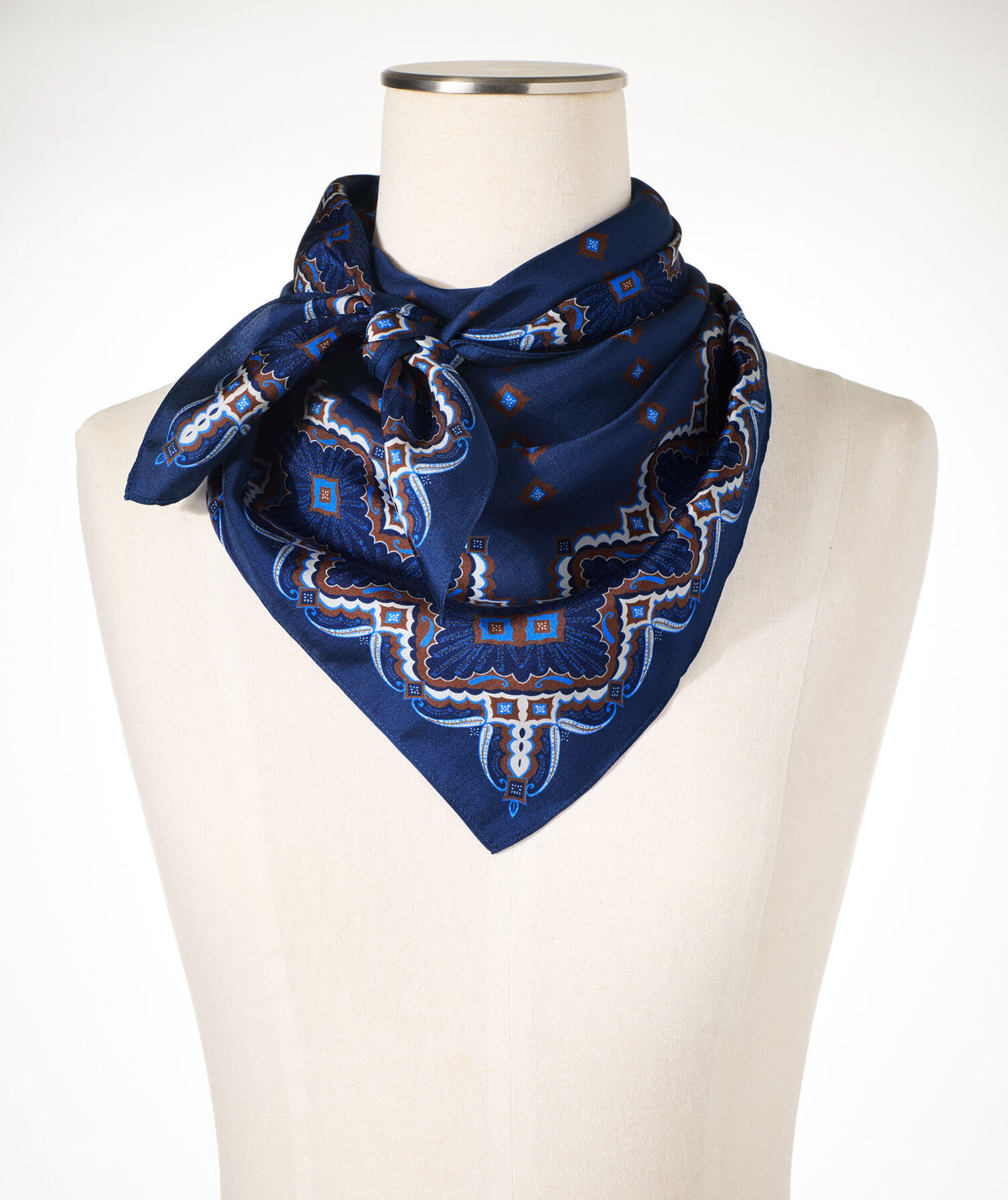 Talbots MEDALLION SILK SQUARE SCARF