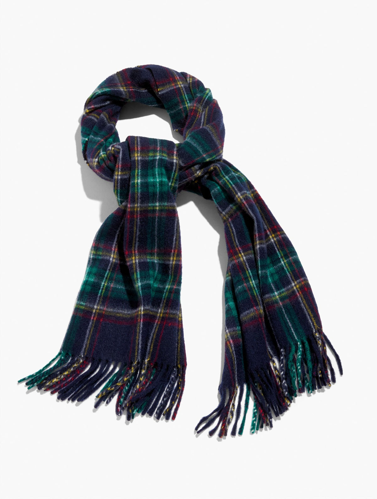 Talbots CASHMERE WATERWEAVE SCARF - MIDNIGHT PLAID