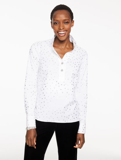 Talbots NON-IRON POPOVER - SCATTERED DOTS