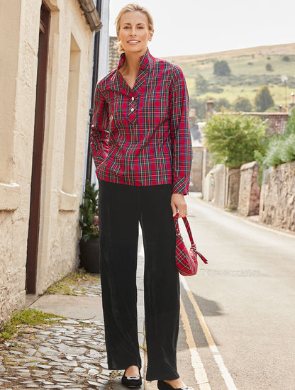 Talbots RHINESTONE NON-IRON POPOVER - BLISSFUL PLAID