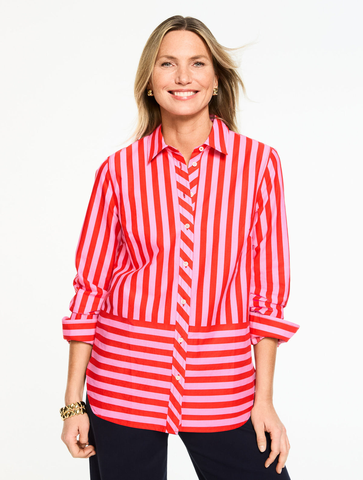 Talbots MODERN CLASSIC SHIRT - LIVELY STRIPE