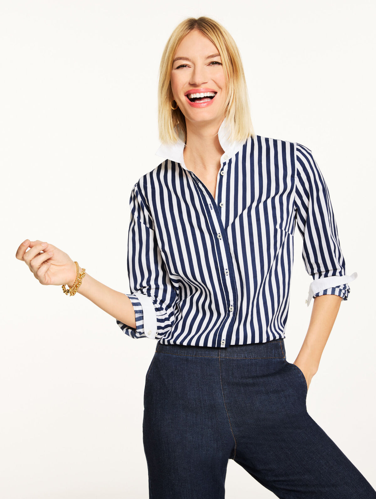 Talbots MODERN CLASSIC SHIRT - WONDER STRIPE