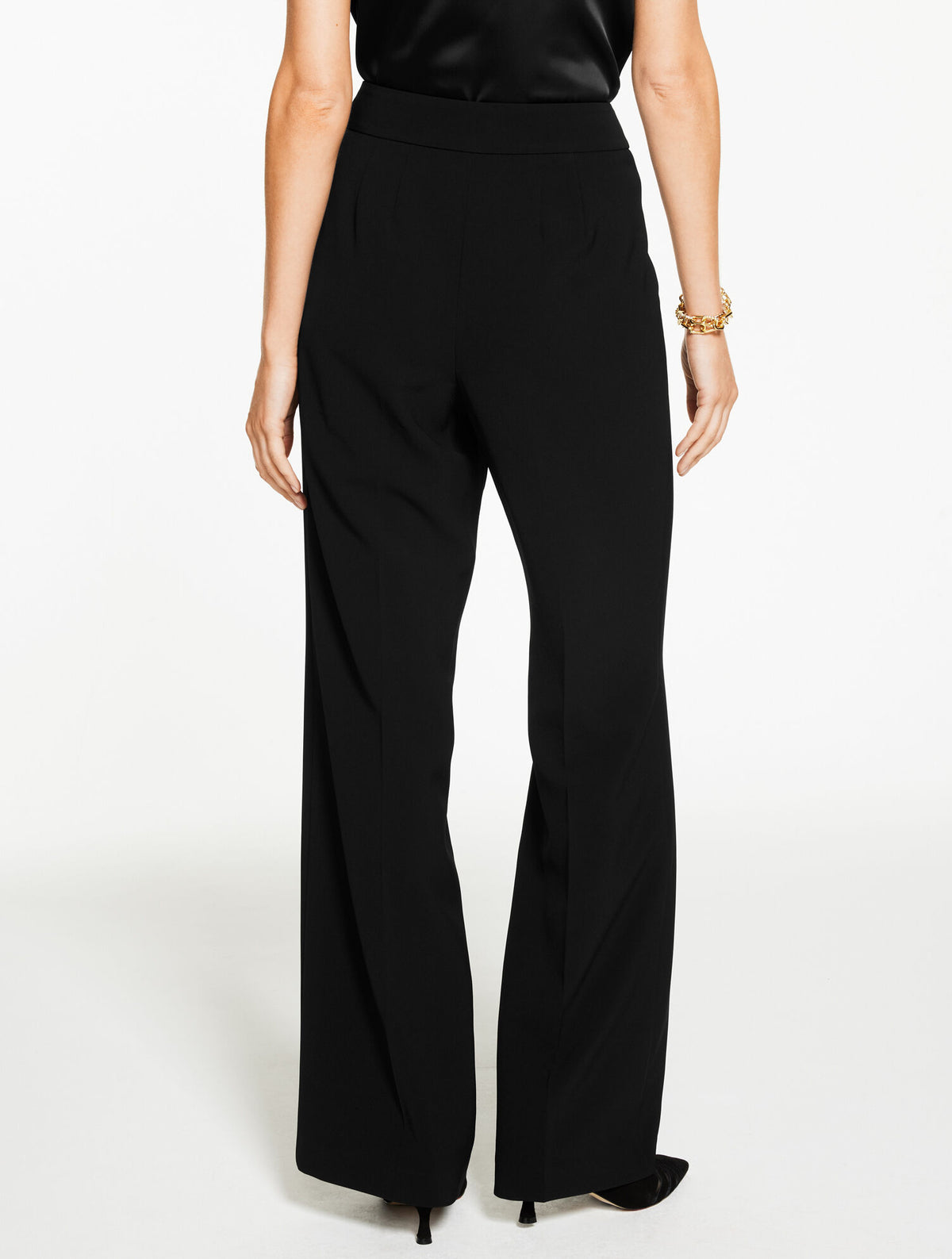 Talbots WIDE LEG POLISHED CREPE PANTS