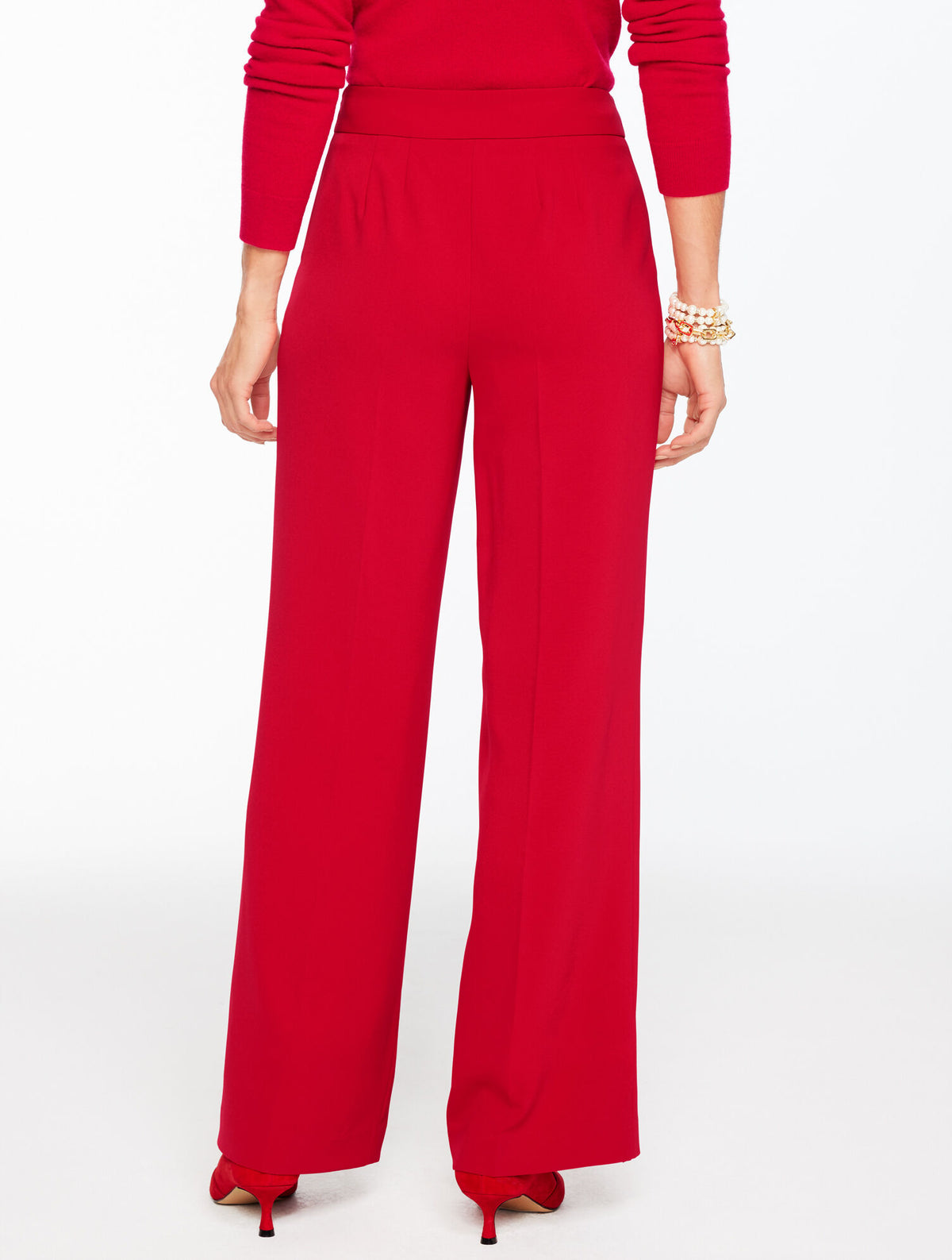 Talbots WIDE LEG POLISHED CREPE PANTS