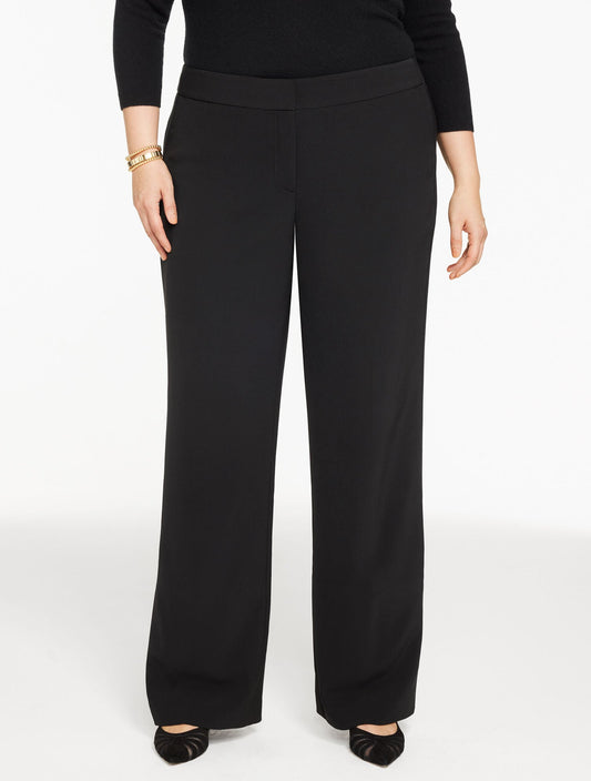 Talbots PLUS EXCLUSIVE WIDE LEG POLISHED CREPE PANTS