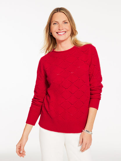 Talbots BOBBLE TEXTURE CREWNECK SWEATER