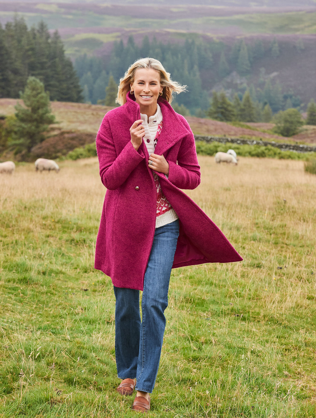 Talbots MOCKNECK CARDIGAN - MODERN FAIR ISLE