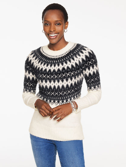 Talbots CREWNECK SWEATER - PERSIAN FAIR ISLE