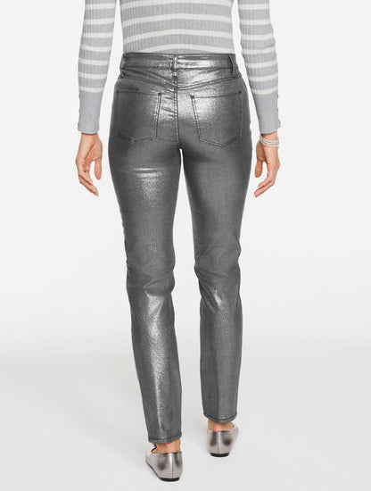 Talbots SLIM ANKLE JEANS - PEWTER FOIL