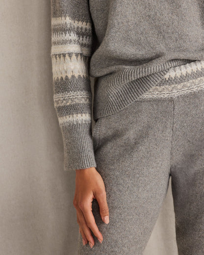 Talbots ORGANIC COTTON BLEND NOSTALGIC FAIR ISLE JOGGERS