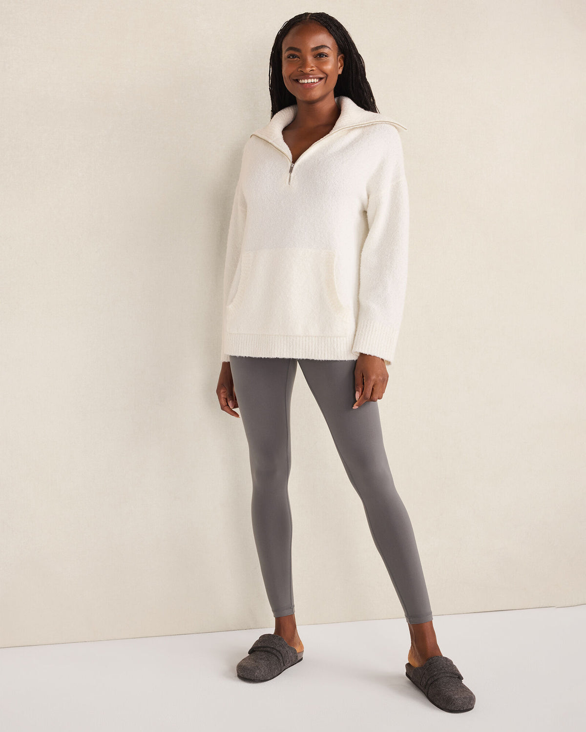 Talbots BOUCLE HALF-ZIP PULLOVER