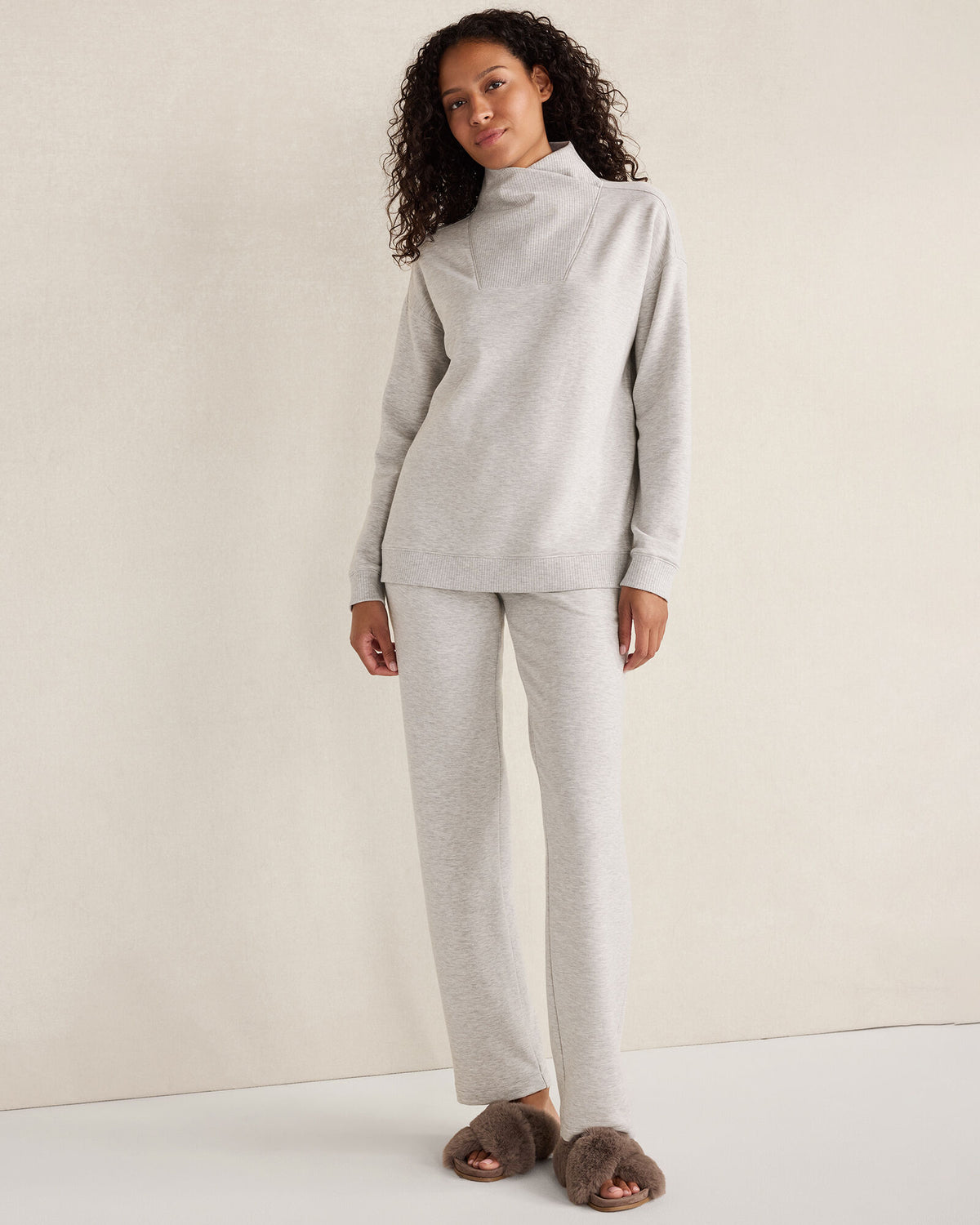 Talbots FLEECE CROSSOVER SWEATSHIRT