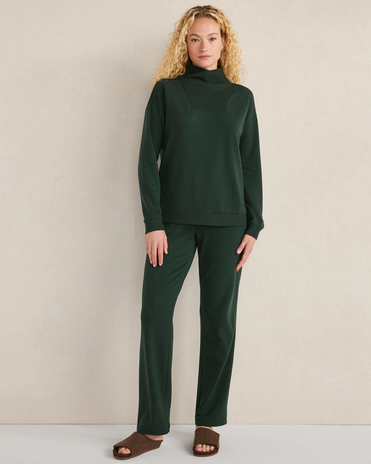Talbots FLEECE STRAIGHT LEG PANTS