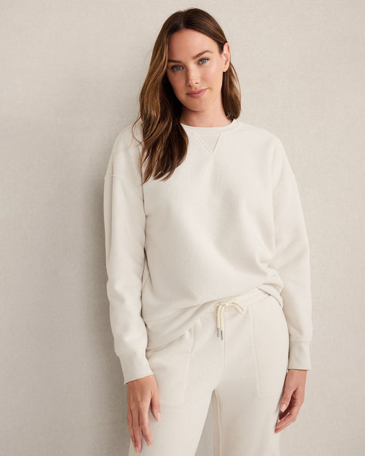 Talbots BRUSHED TERRY CREWNECK PULLOVER