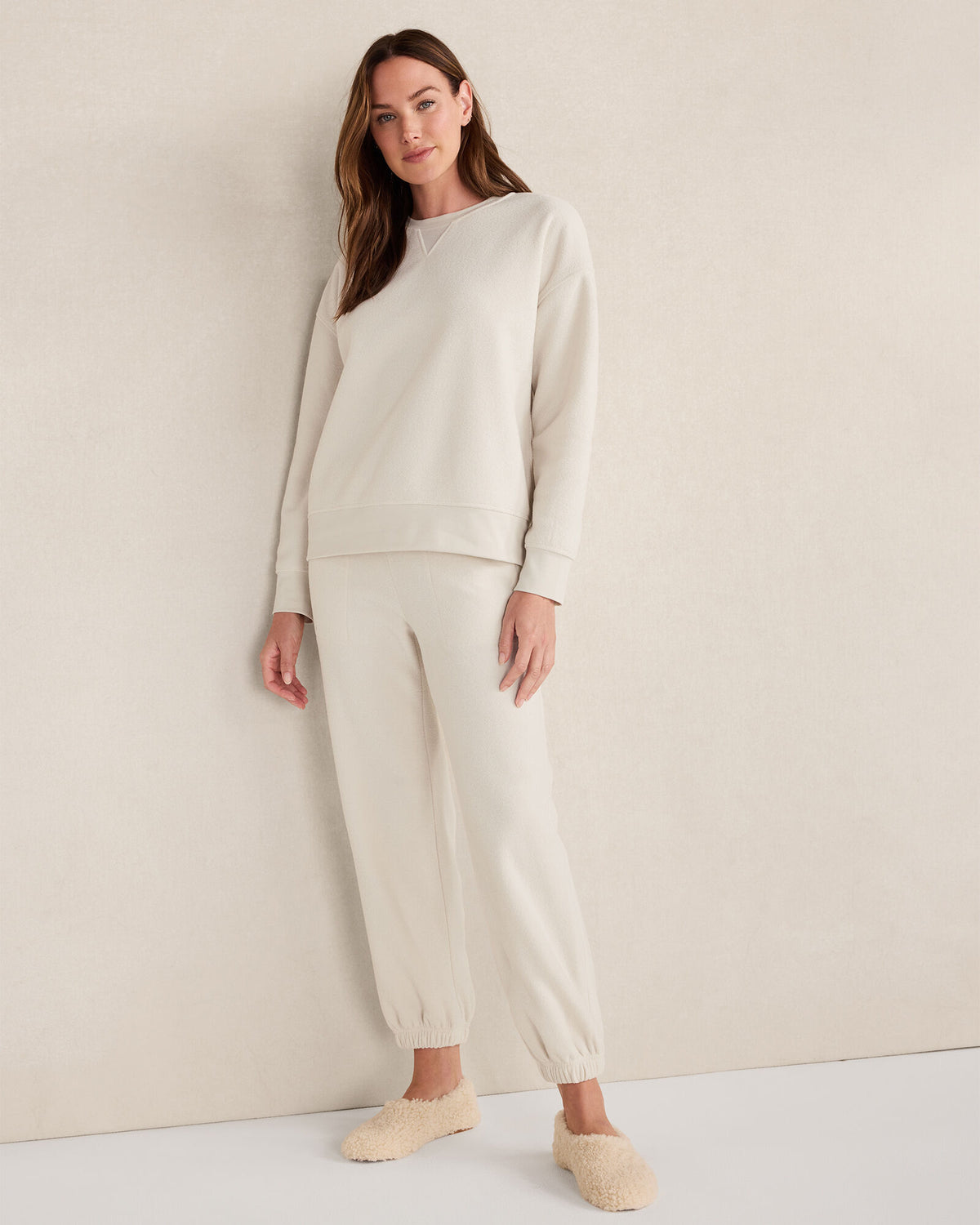 Talbots BRUSHED TERRY CREWNECK PULLOVER